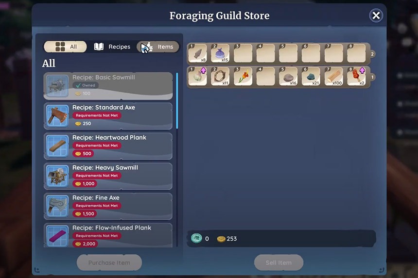 Foraging Guild Store