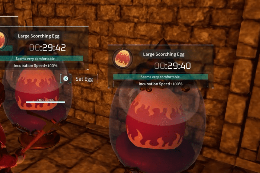 Palworld - How To Get 100% Incubation Rate for Scorching Eggs