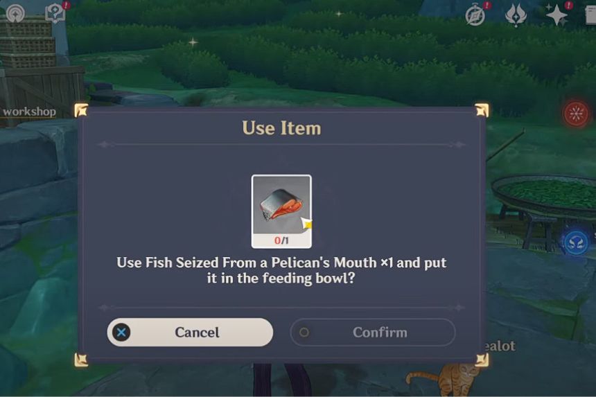 How to Get & Use Fish Seized From A Pelican's Mouth in Genshin Impact 4.4